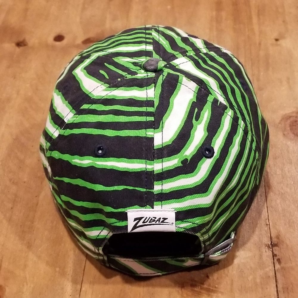 Seattle Seahawks Hat Zubaz Tiger Zebra Stripe 47 Brand Adjustable Clean Up - Picture 3 of 10